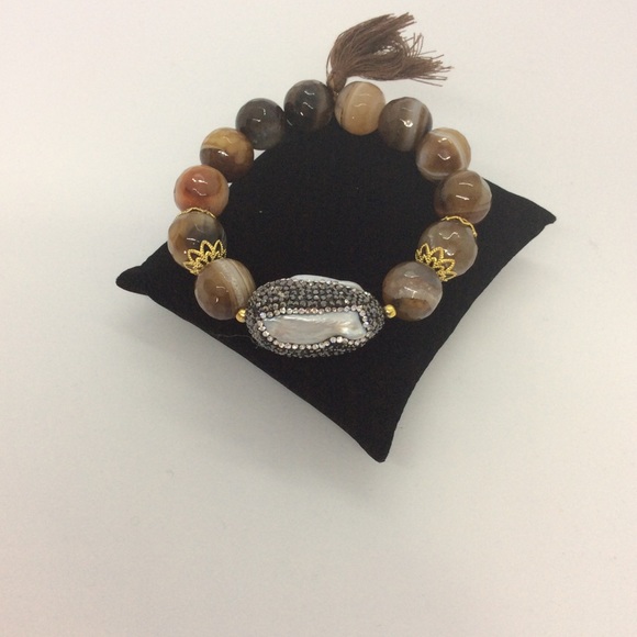 Pearl & Marcasite Bracelet - Picture 4 of 5